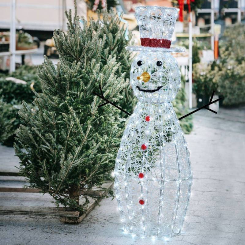 Lotti - Bonhomme de Neige 3D H120cm 260 LED blanc froid 8 jeux lumières IP44 SMART Connect 31V Lotti - Image 1
