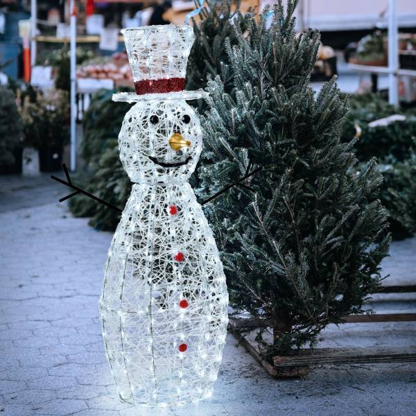 Lotti - Bonhomme de Neige 3D H120cm 260 LED blanc froid 8 jeux lumières IP44 SMART Connect 31V Lotti - Image 5