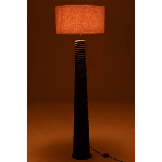 Lampadaire Filetage en Bois "Ailanthus" 160cm Noir - Image 3