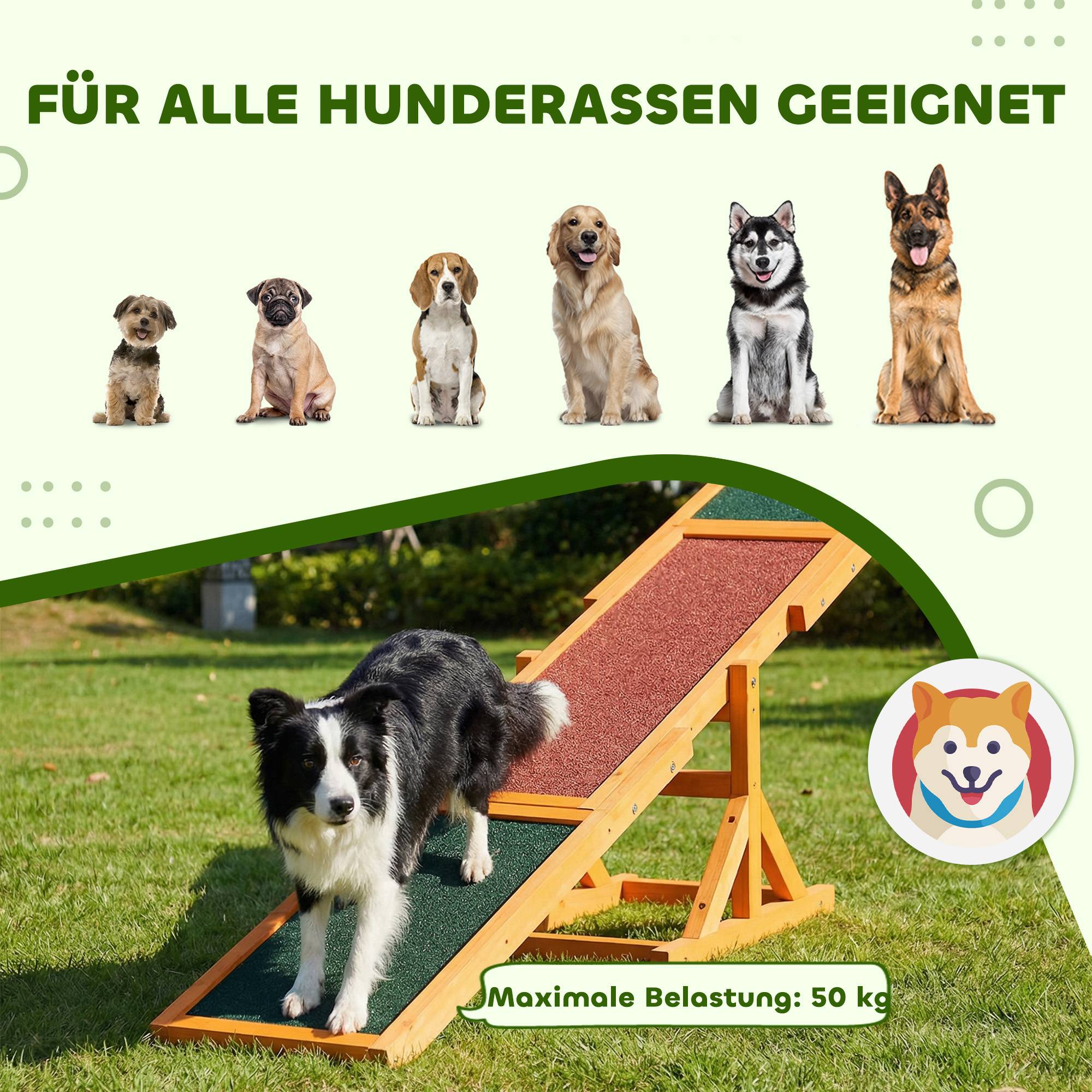 ComfortXL - Bascule agilité chien bois de pin 180 x 30 x 30 cm antidérapante jusqu’à 30 kg - ComfortXL Outdoor Living - Image 10