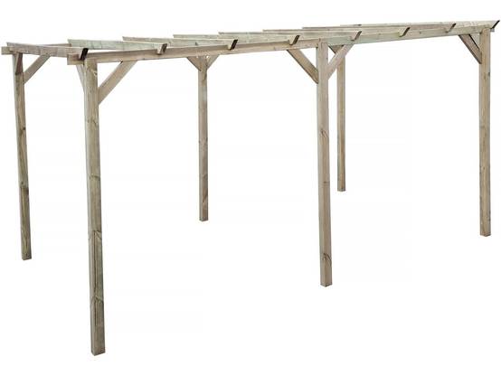 Carport Voiture En Bois "sunny" 3 X 5 M -habitat Et Jardin - Image 1
