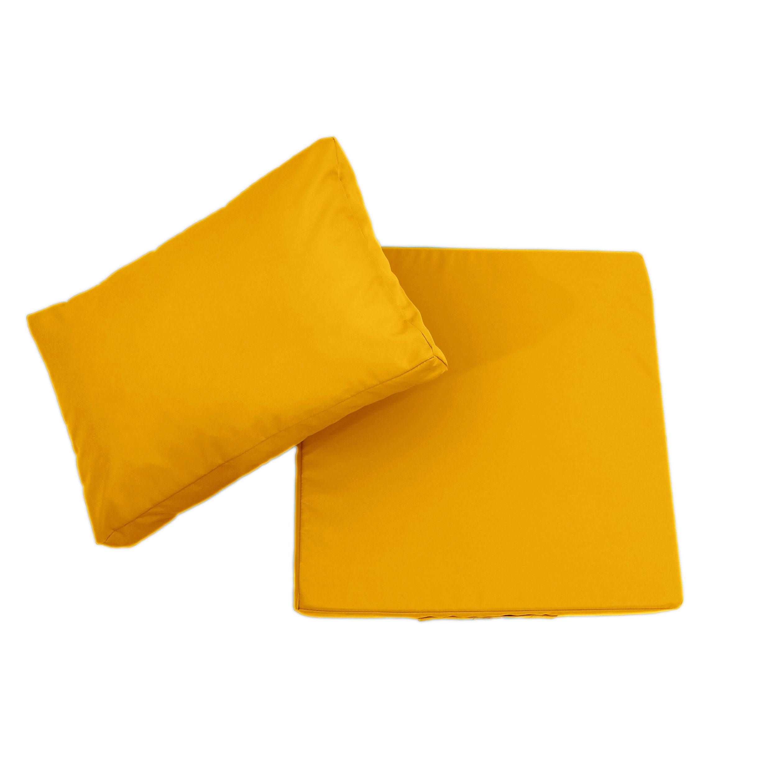 Coussins pour salon de jardin déhoussable 50x60cm Jaune - Déco arts - Image 6