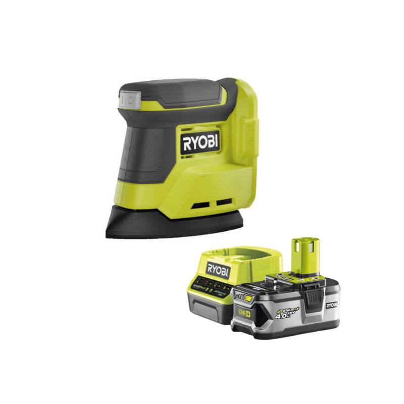 Ryobi - Pack RYOBI Ponceuse triangulaire 18V One+ - RPS18-0 - 1 Batterie 4.0Ah - 1 Chargeur rapide RC18120-140 - Image 1