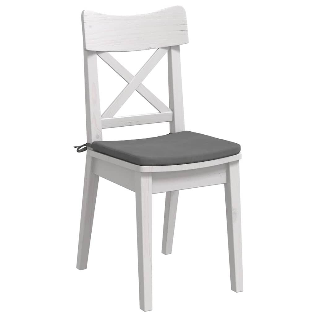 Coussins de siège 4 pcs Gris foncé 40 x 40 x 3 cm Maison Chic - Image 3