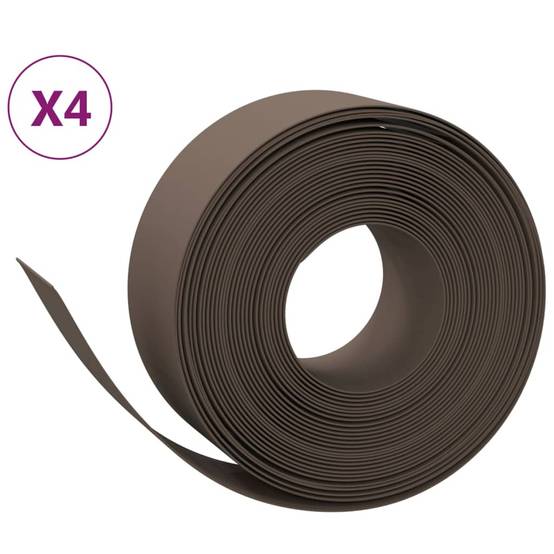 Bordure pelouse polyéthylène extérieur aménagement paysager 10mx20cm brun - ComfortXL Outdoor Living - Image 2