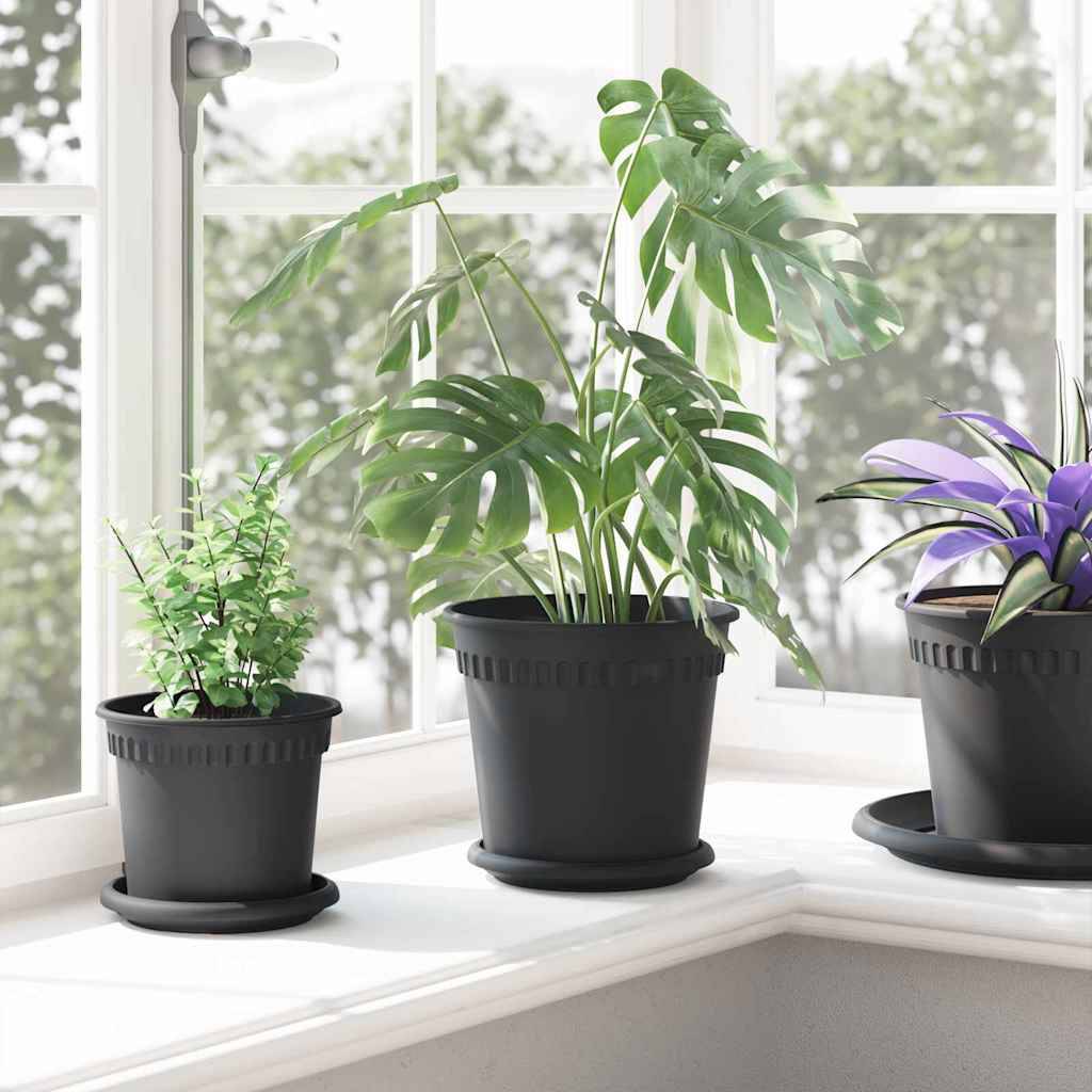 Vidaxl - Pots de plantes 24 pc Noir Plastique vidaXL 3403269 - Image 5