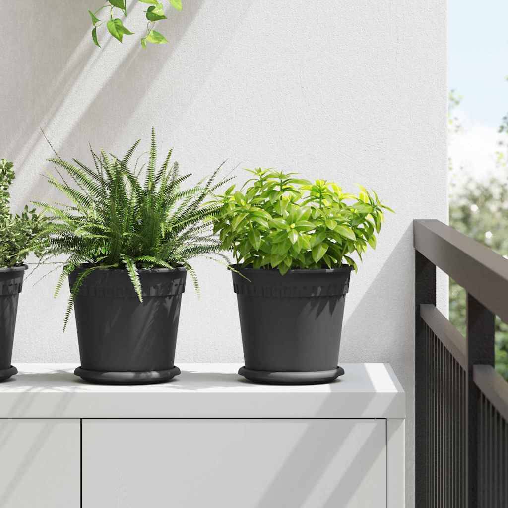 Vidaxl - Pots de plantes 24 pc Noir Plastique vidaXL 3403269 - Image 1
