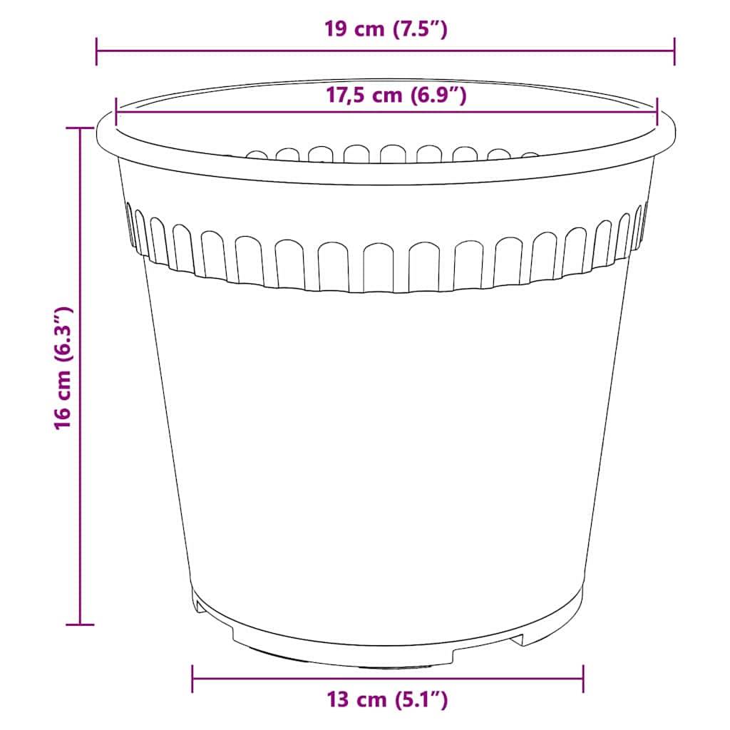Vidaxl - Pots de plantes 24 pc Noir Plastique vidaXL 3403269 - Image 3