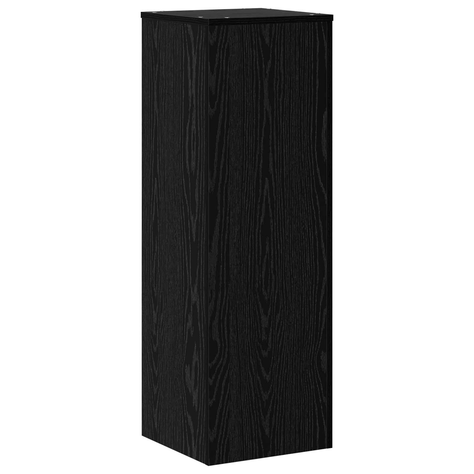 Support Plante Colonne Bois Intérieur Extérieur Design Moderne 100 cm Chêne Noir - ComfortXL Outdoor Living - Image 2