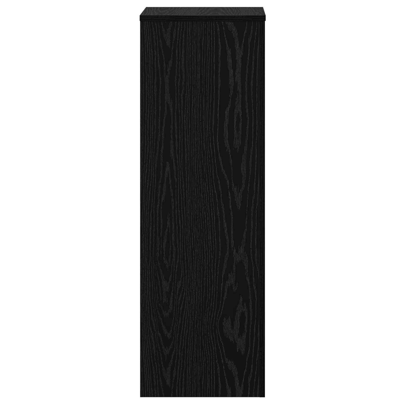 Support Plante Colonne Bois Intérieur Extérieur Design Moderne 100 cm Chêne Noir - ComfortXL Outdoor Living - Image 5