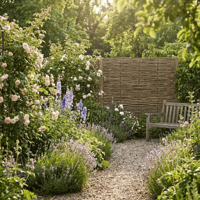 Clôture bois en noisetier - 100% Naturel - Sans Poteaux - Hauteur 180 X Largeur 120 cm - Image 5