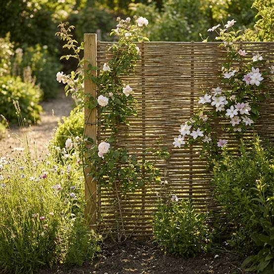 Clôture bois en noisetier - 100% Naturel - Sans Poteaux - Hauteur 180 X Largeur 120 cm - Image 6