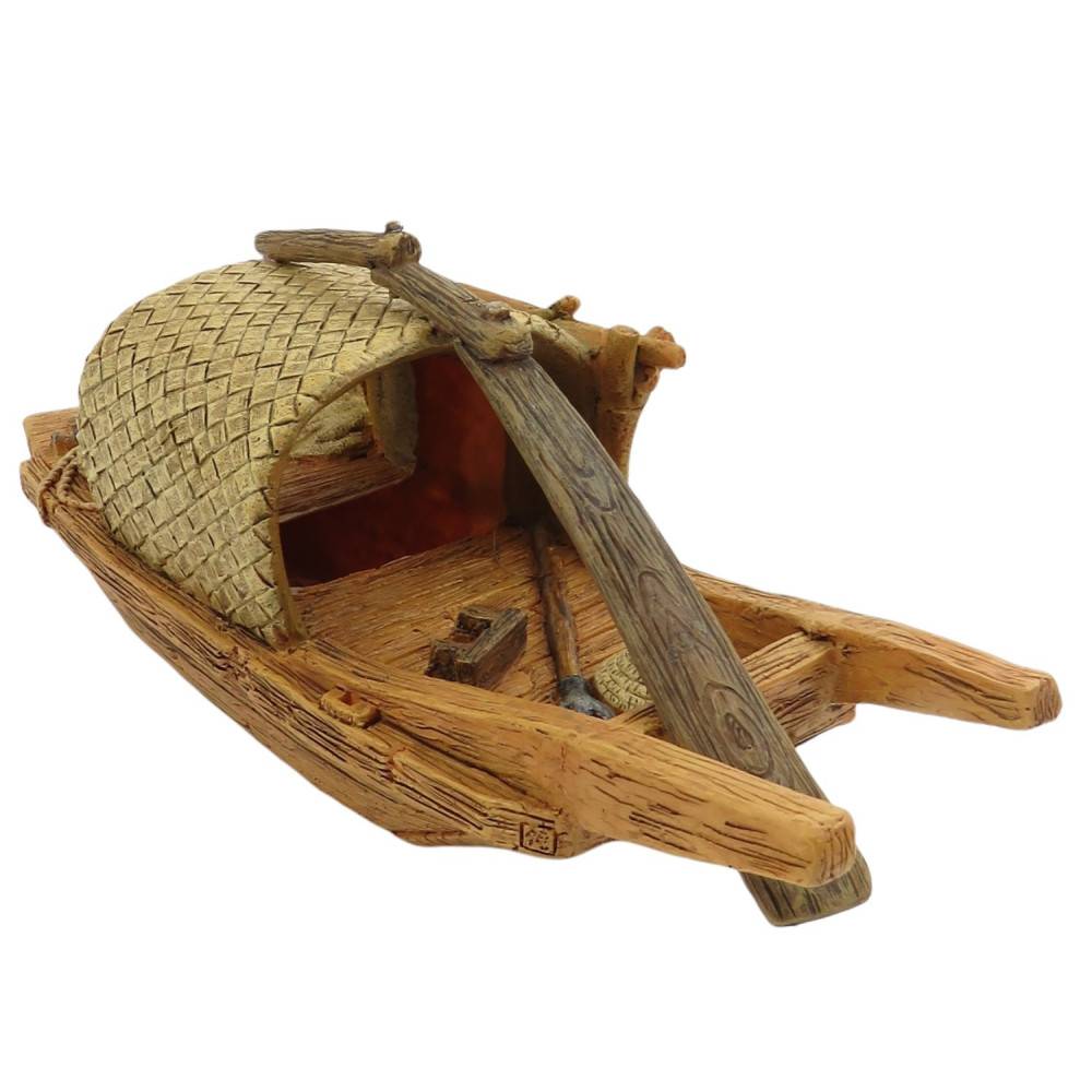 animallparadise - Bateau Pagode model 2 L, 28 x 9 x 10 cm, décoration aquarium - Image 5