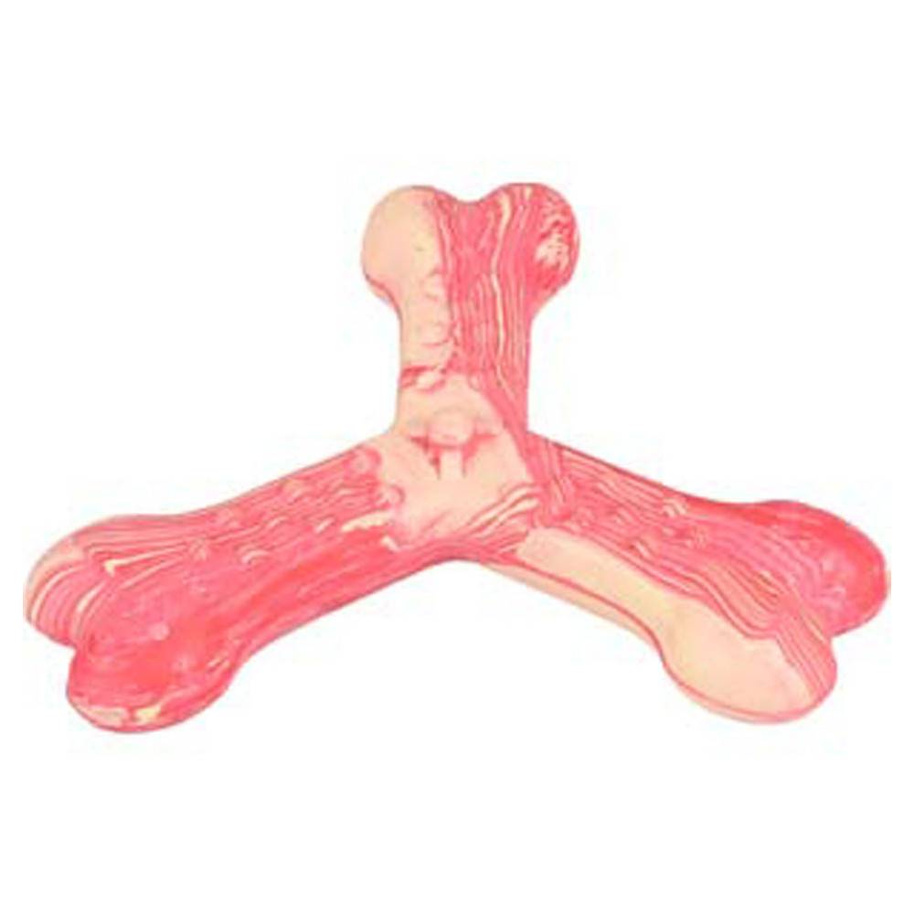 Flamingo - Flamingo - Jouet pour chien 12.5 cm .Saveo os triple parfum boeuf. caoutchouc - Image 1