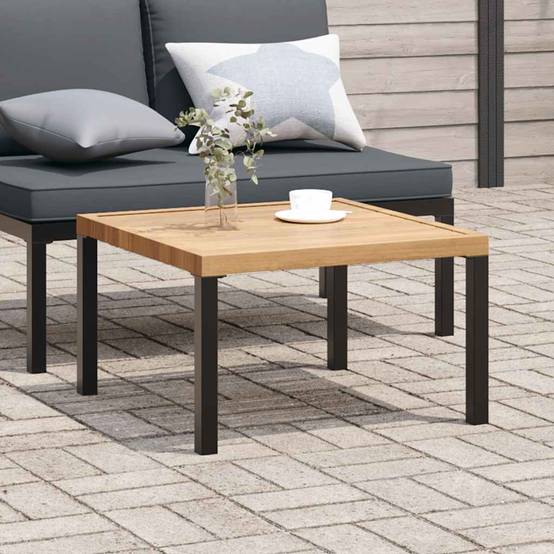 Maison Chic - Table d'extérieur - Table basse de jardin - Table de jardin noir 65x65x40 cm aluminium MP736 - Image 2