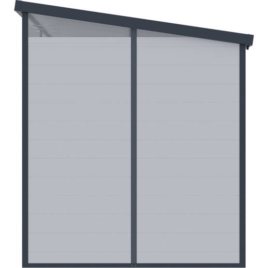 Abri de jardin résine 4,10m² gris clair toit plat avec plancher Jôbu - Image 6