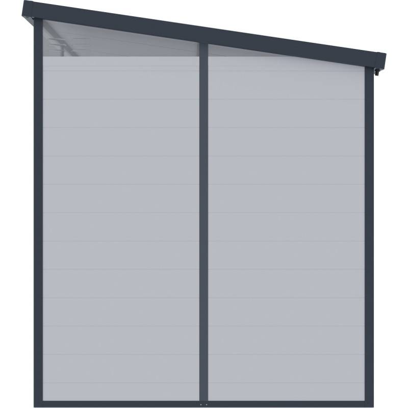 Abri de jardin résine 4,10m² gris clair toit plat avec plancher Jôbu - Image 6