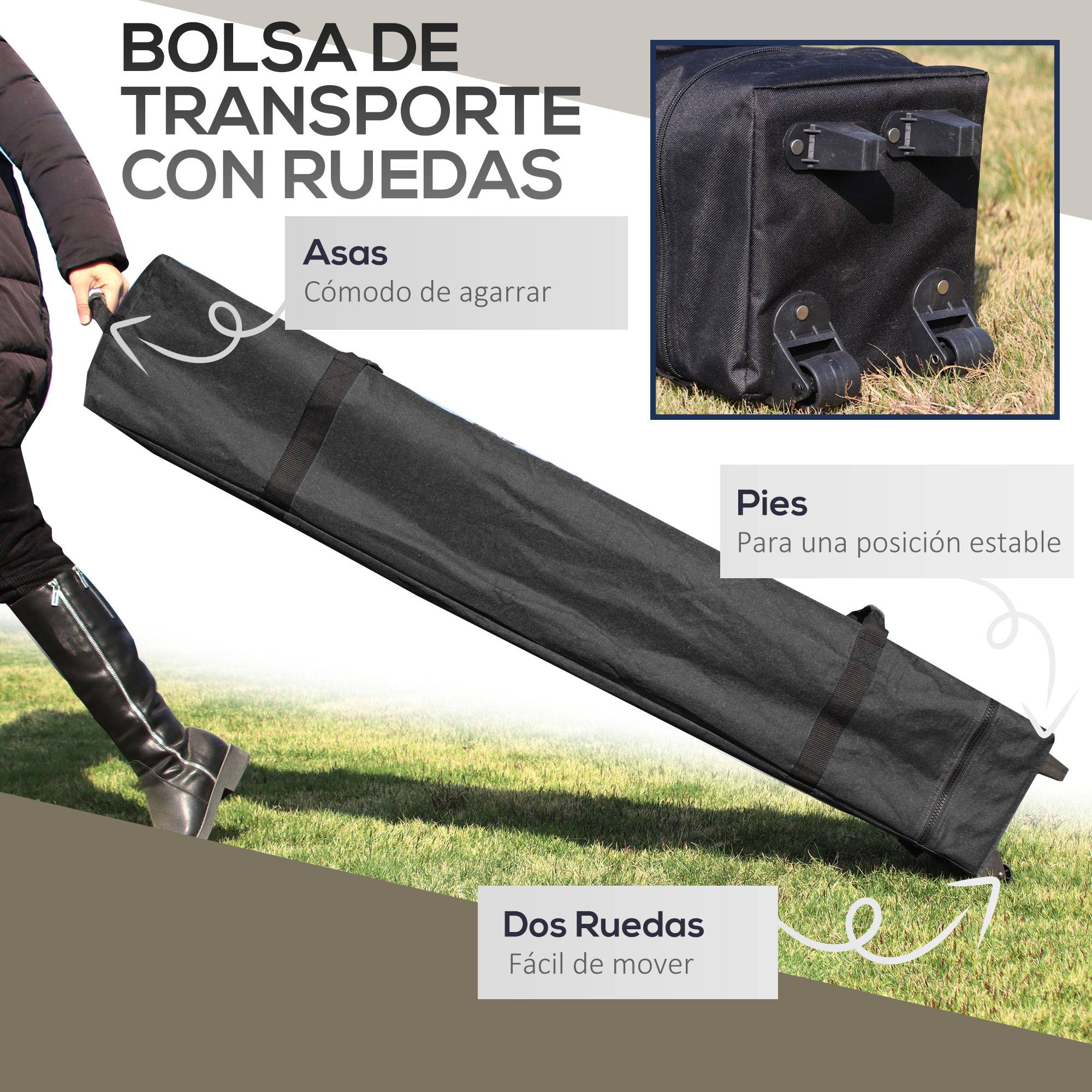 Tente pliante pop-up à hauteur réglable, protection UV50+, double toit et moustiquaires, 4 x 4 x 2,8 m, crème - Image 6