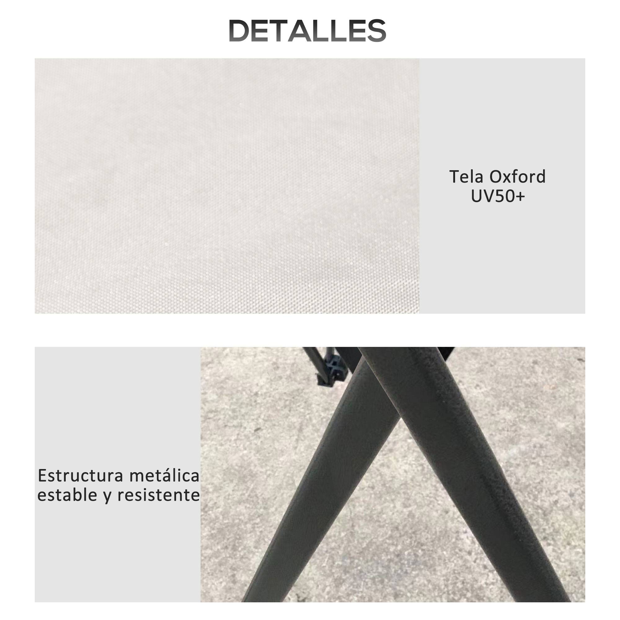 Tente pliante pop-up à hauteur réglable, protection UV50+, double toit et moustiquaires, 4 x 4 x 2,8 m, crème - Image 10