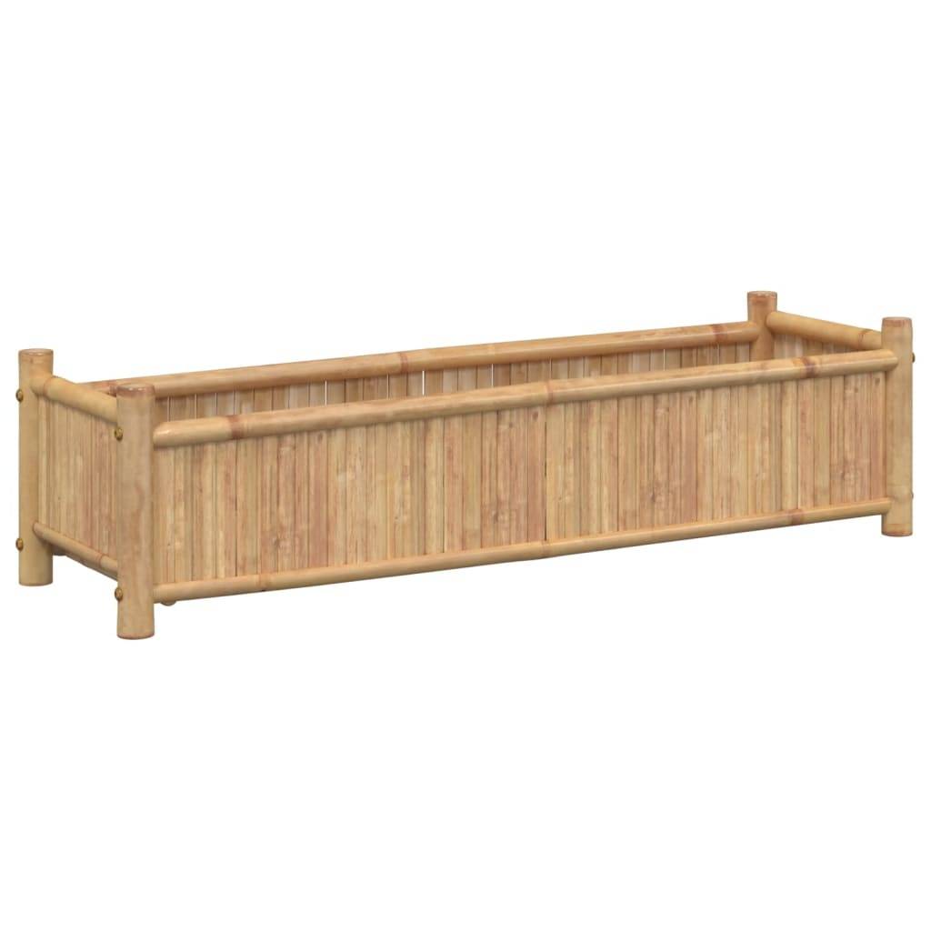 Jardinière - Bac à fleurs - Pot de fleurs 100x30x25 cm bambou - Image 1