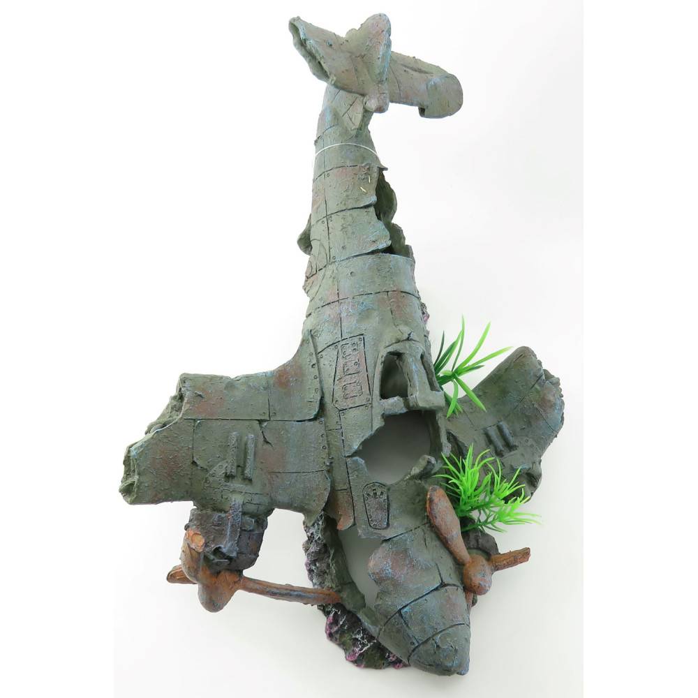 Avion PHILO.  35 x 25 x 18 cm. décoration aquarium. - Image 4