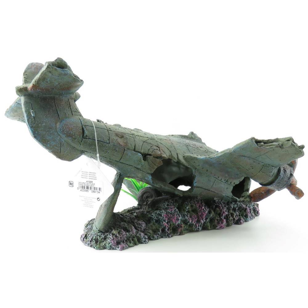 Avion PHILO.  35 x 25 x 18 cm. décoration aquarium. - Image 7