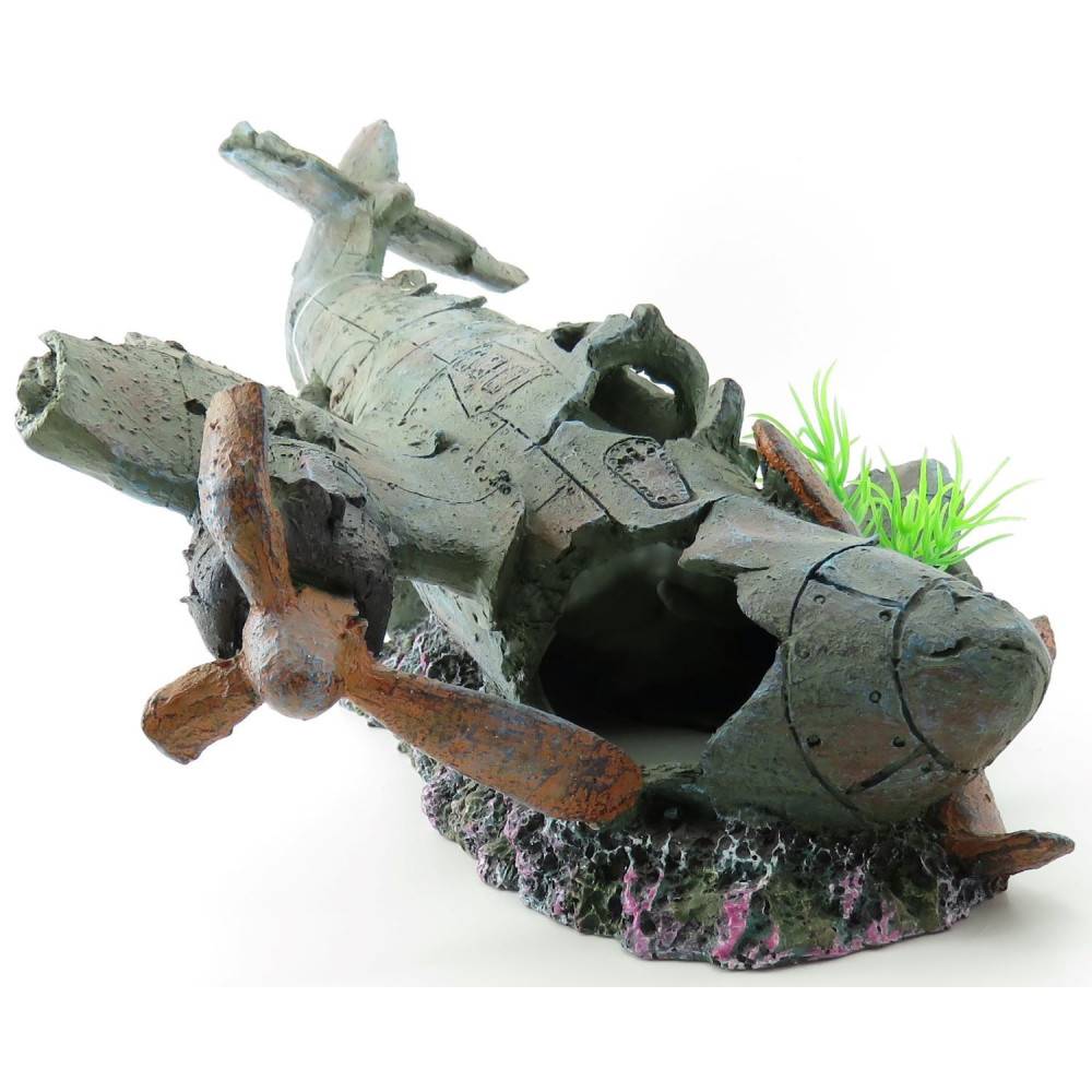 Avion PHILO.  35 x 25 x 18 cm. décoration aquarium. - Image 5