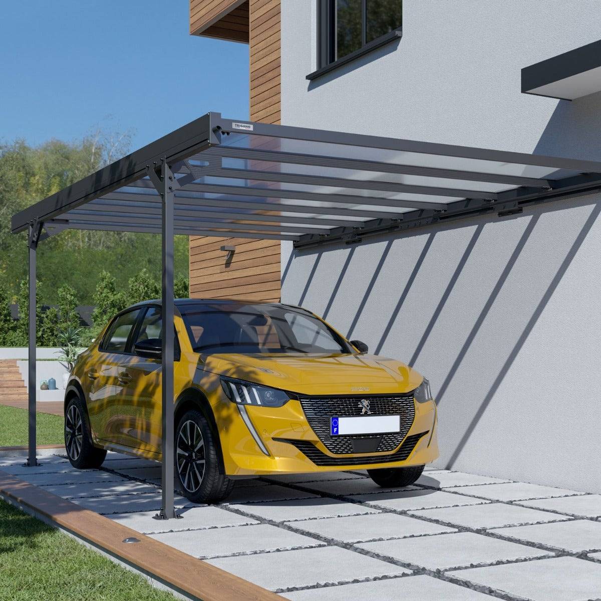 Carport adossé aluminium Trigano - Mistral Wall - 15 m² - Image 2