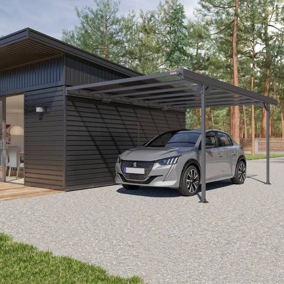 Carport adossé aluminium Trigano - Mistral Wall - 15 m² - Image 1