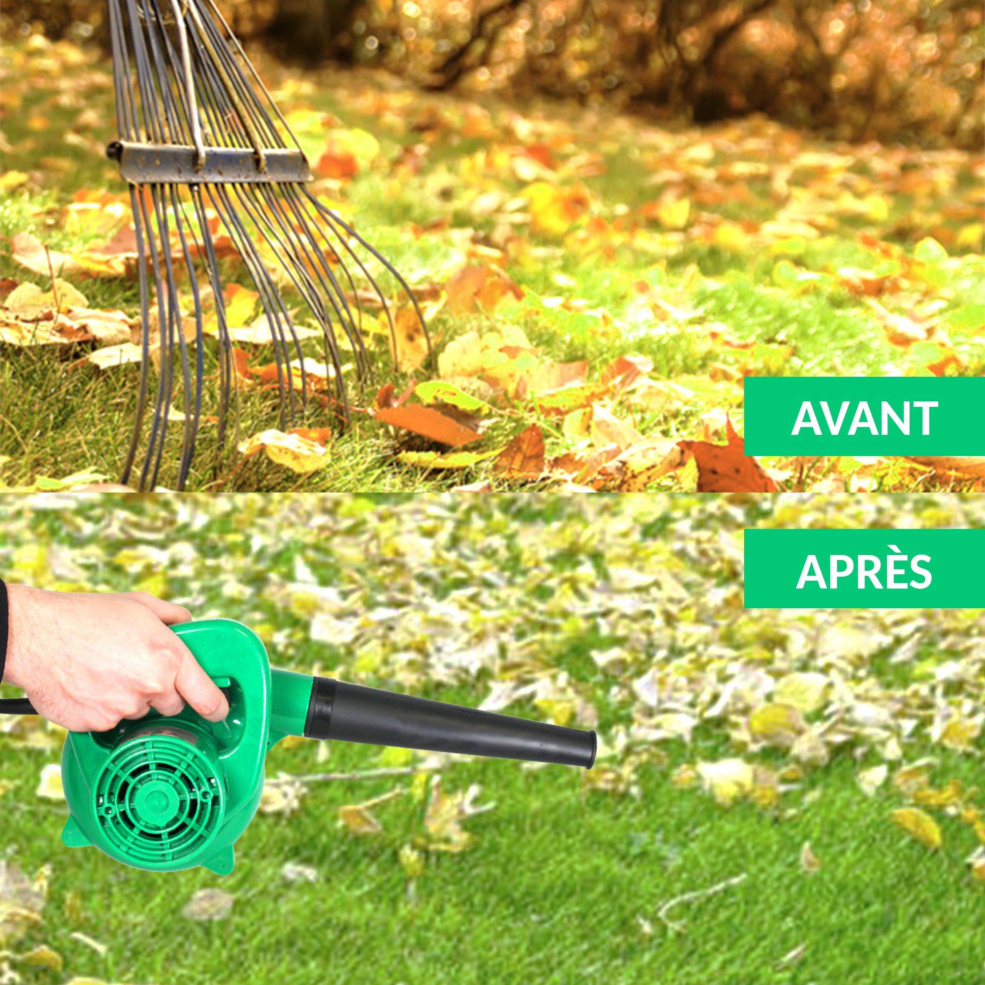 Mini Souffleur de Feuilles Electrique Sac de récupération Longueur du Câble 180cm Compact, Pratique et Léger Jardin - Image 6