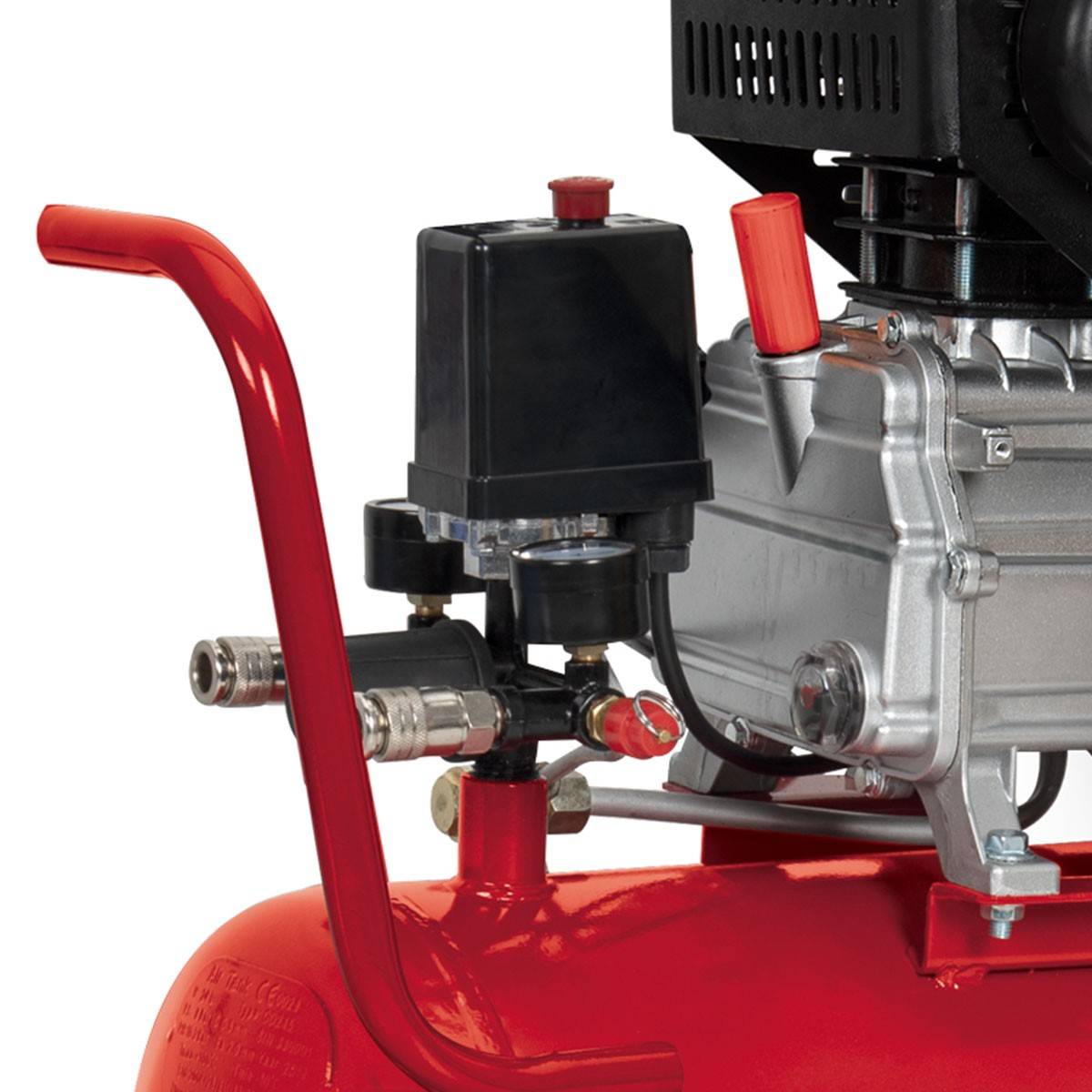 Compresseur d'air 24L 8 bar 2CV 1.5KW 115 PSI + Kit Air comprimé 5 Pièces ITOOLS - Image 4
