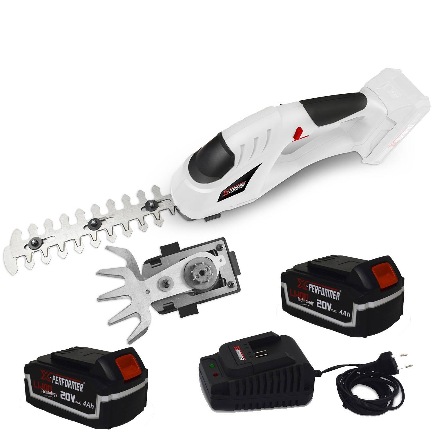 Cisaille de jardin Portative - Sculpteur de haies 2 EN 1 - 20V - Xperformer XPCSTH20LI - 2 Batteries 2Ah et chargeur - Image 1