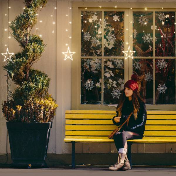 Lotti - Guirlande lumineuse stalactite 5 étoiles 4M H80cm LED blanc chaud 8 modes IP44 prolongeable SMART Connect 31V Lotti - Image 5