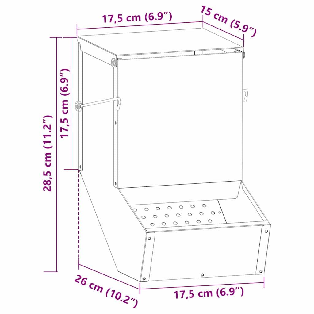Distributeur Graines Lapin Métal 1,5kg Solide Vert Olive - ComfortXL Outdoor Living - Image 7