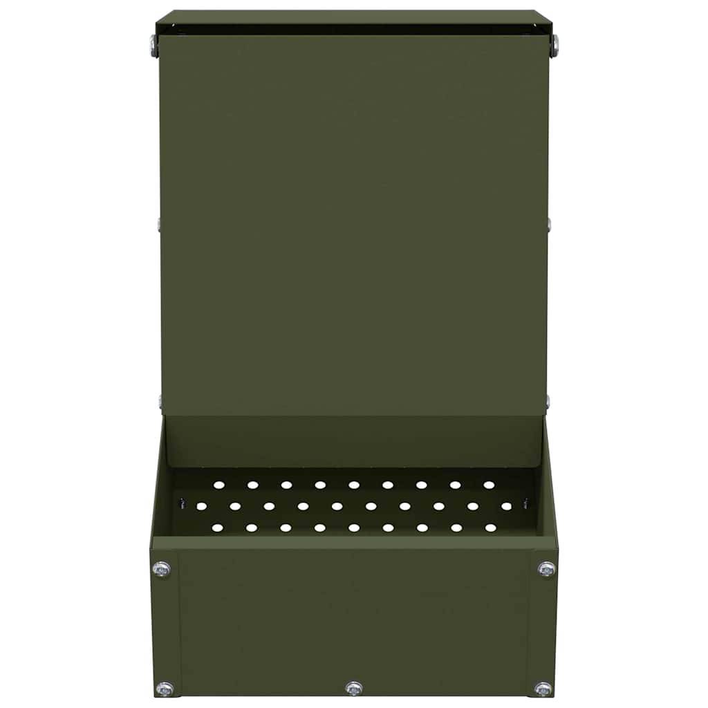 Distributeur Graines Lapin Métal 1,5kg Solide Vert Olive - ComfortXL Outdoor Living - Image 4
