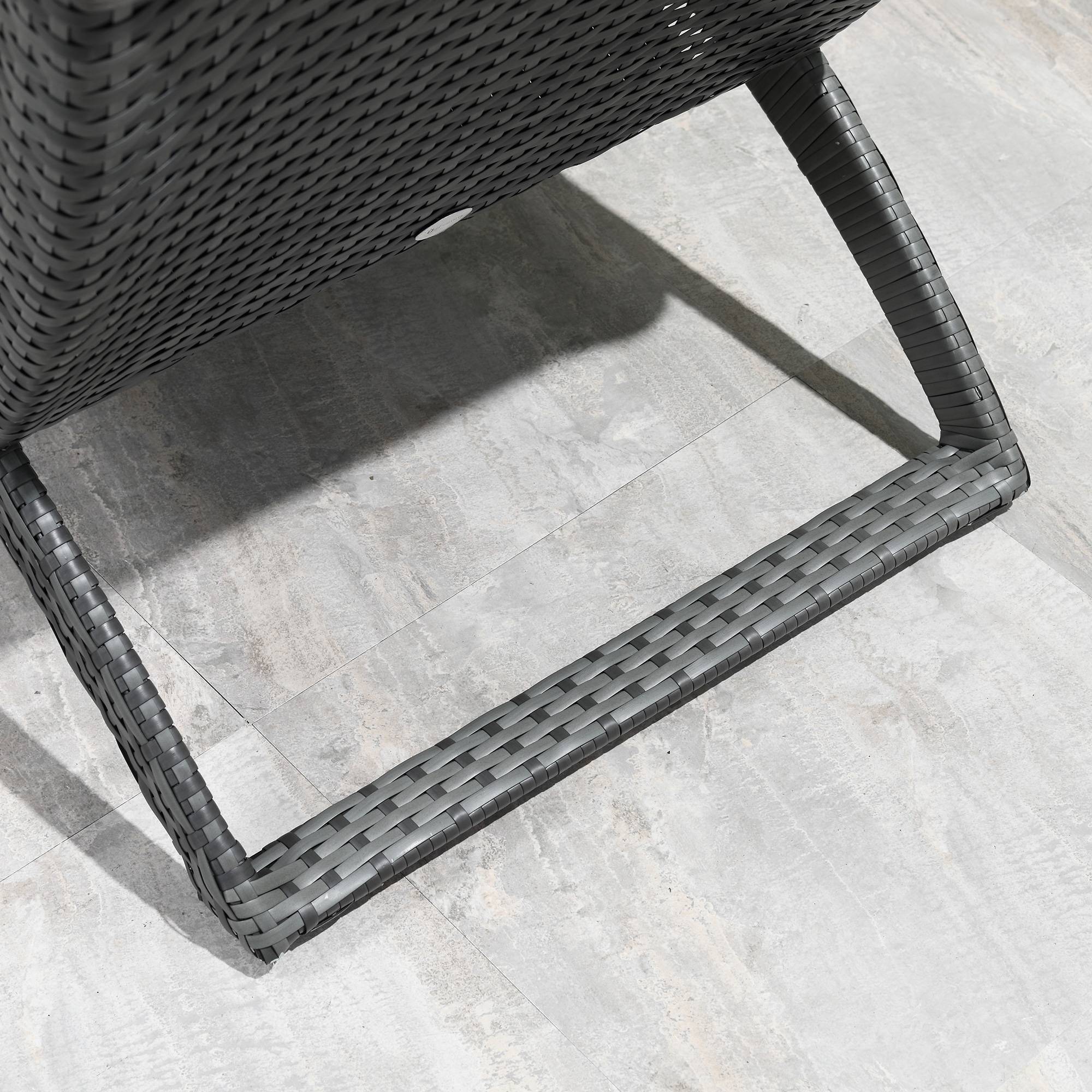 Outsunny - Bain de soleil design contemporain - matelas grand confort inclus - résine tressée gris - Outsunny - Image 6