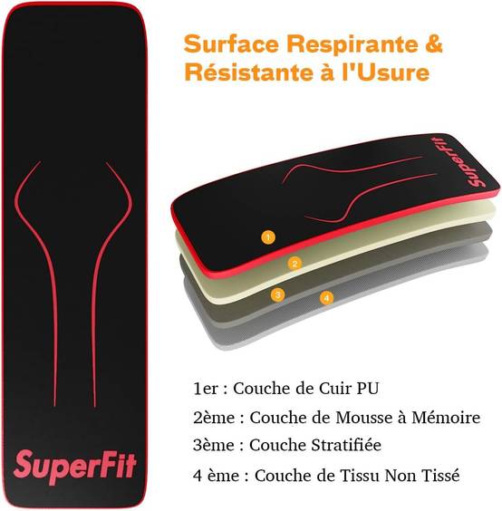 Viesurchoix© Banc de Musculation pour Dos - Pliable, Réglable en Viesurchoix© Banc de Musculation pour Dos - Pliable, Réglable en