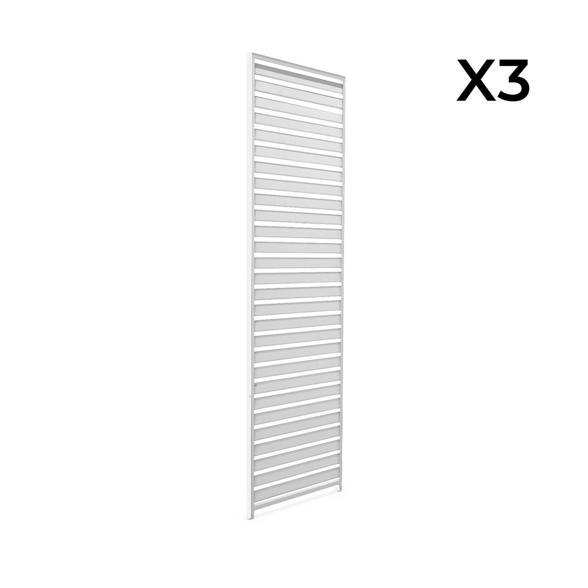 Lot de 3 persiennes blanc 100cm pour pergola bioclimatique aluminium 3x3m V2 4x3m 6x3m Triomphe | sweeek - Image 3