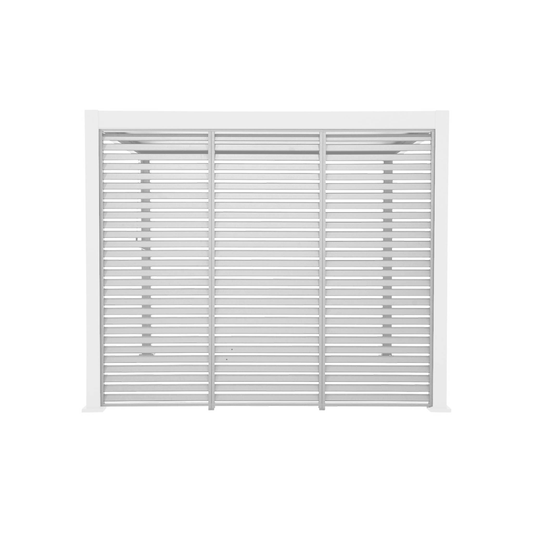 Lot de 3 persiennes blanc 100cm pour pergola bioclimatique aluminium 3x3m V2 4x3m 6x3m Triomphe | sweeek - Image 2