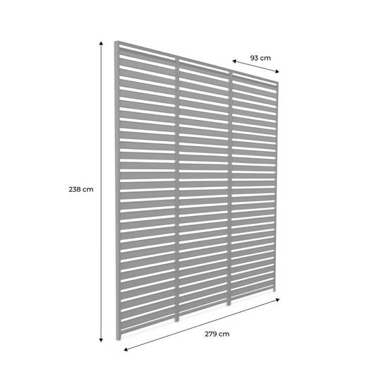 Lot de 3 persiennes blanc 100cm pour pergola bioclimatique aluminium 3x3m V2 4x3m 6x3m Triomphe | sweeek - Image 5