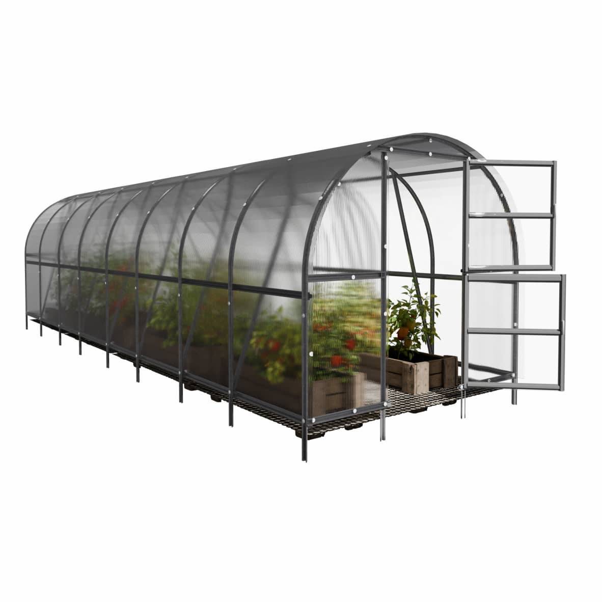 Serre KLASIKA BALTIC LT 3 x 8 m (24 m²), 4 mm avec revêtement en polycarbonate - Image 3