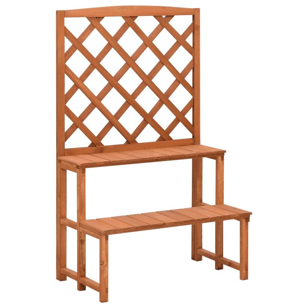 PANGIVO - Support de plantes avec treillis bois de sapin naturel 70 x 42 x 115 cm - PANGIVO - Image 1