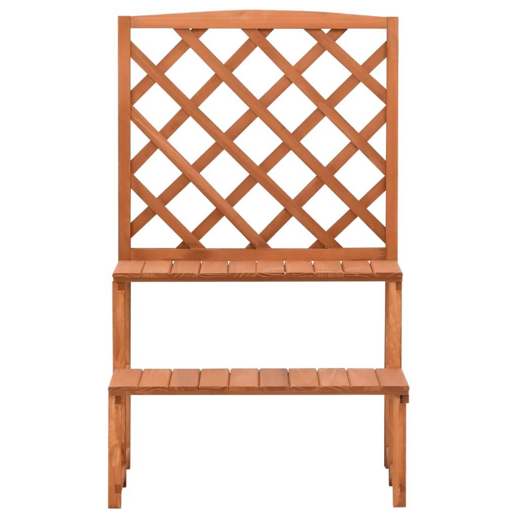 PANGIVO - Support de plantes avec treillis bois de sapin naturel 70 x 42 x 115 cm - PANGIVO - Image 2