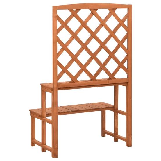 PANGIVO - Support de plantes avec treillis bois de sapin naturel 70 x 42 x 115 cm - PANGIVO - Image 4