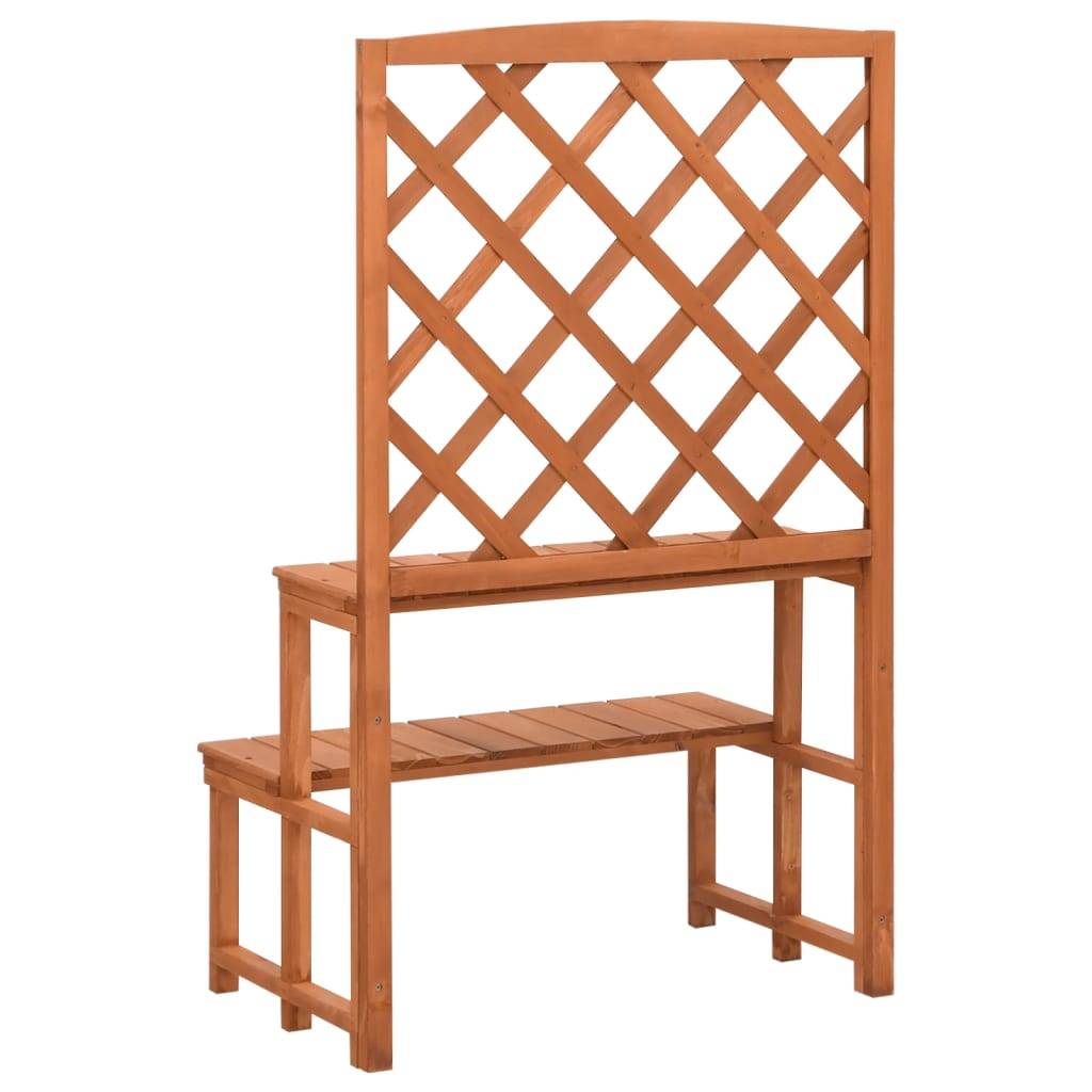 PANGIVO - Support de plantes avec treillis bois de sapin naturel 70 x 42 x 115 cm - PANGIVO - Image 4