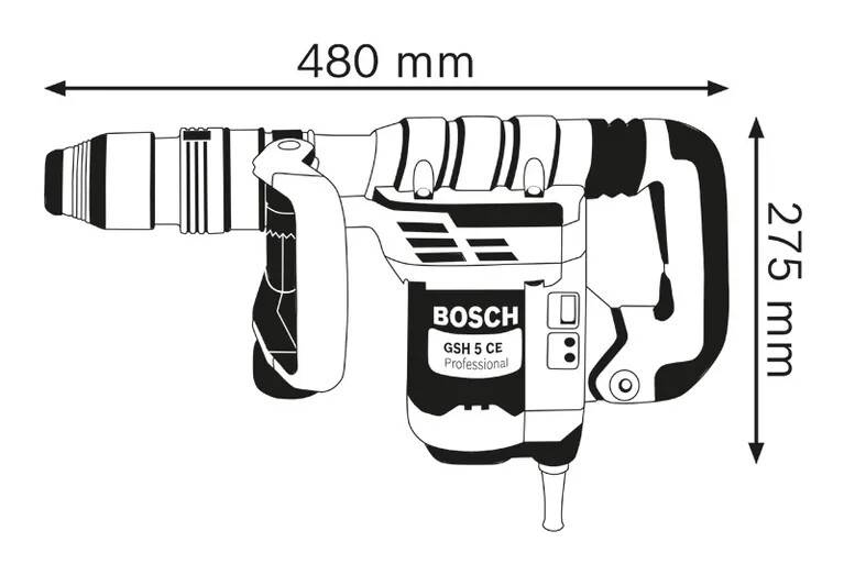 Bosch - Marteau piqueur - GSH 5 CE Professional - 1150 W - BOSCH - 0611321000 - Image 3