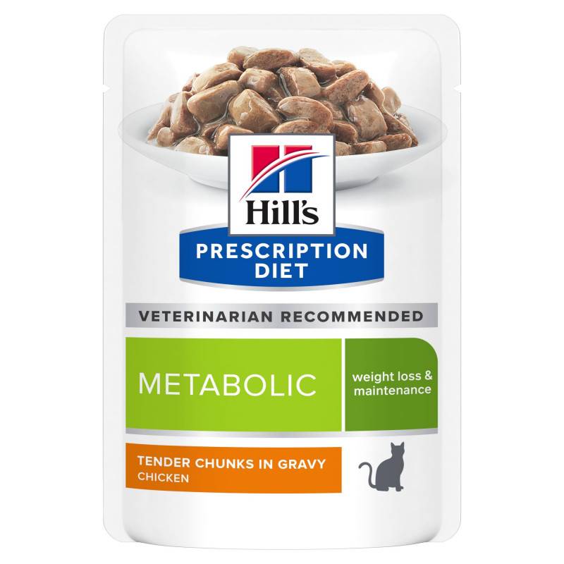 PATEE CHAT ADULT PRESCRIPTION DIETS METABOLIC POULET (sachet) - HILL'S 12*85 g - Image 1