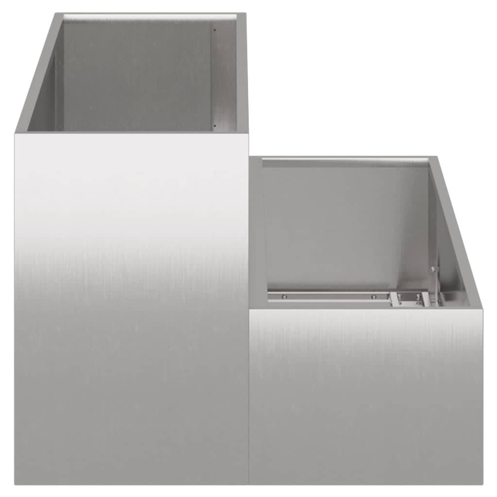 Maison Chic - Cache-pot, Pot De Fleurs Argent 100 x 60 x 45 cm Acier inoxydable g336 - Image 5
