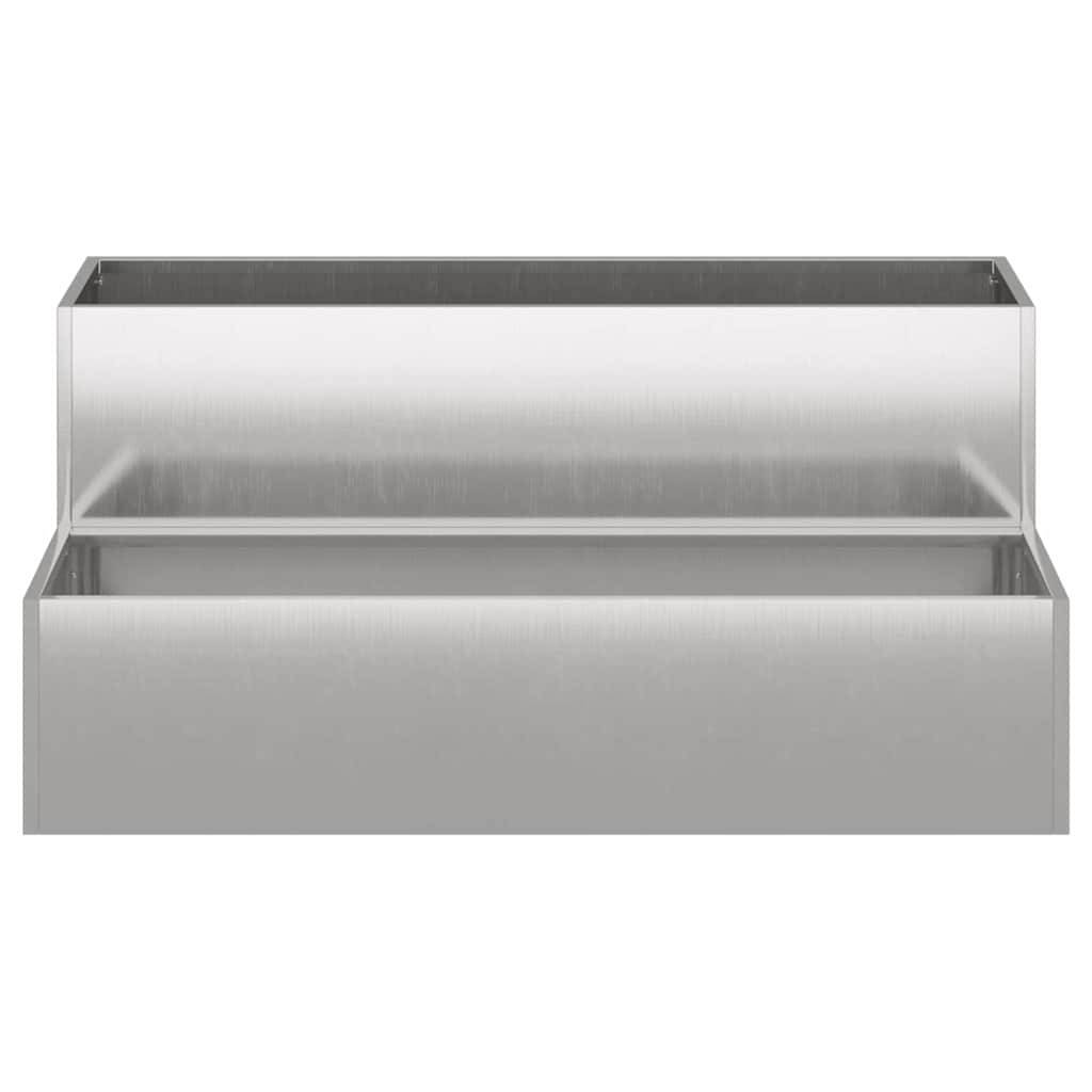 Maison Chic - Cache-pot, Pot De Fleurs Argent 100 x 60 x 45 cm Acier inoxydable g336 - Image 4