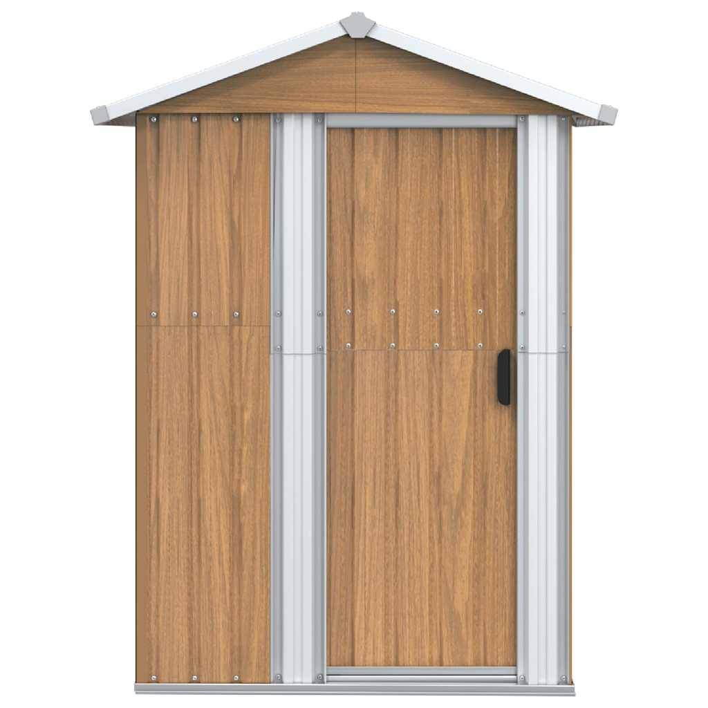 Vidaxl - Abri de jardin marron 126 x 97,5 x 177 cm en acier galvanisé vidaXL 316236 - Image 8